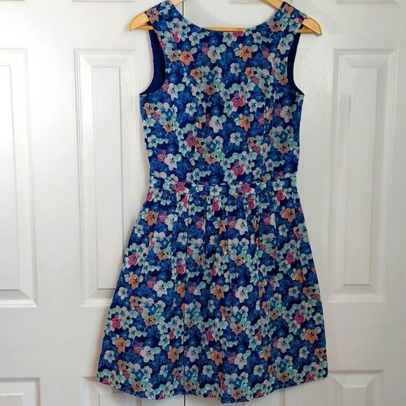Original Penguin Floral Open Back Dress Sz 6 - Picture 1 of 8